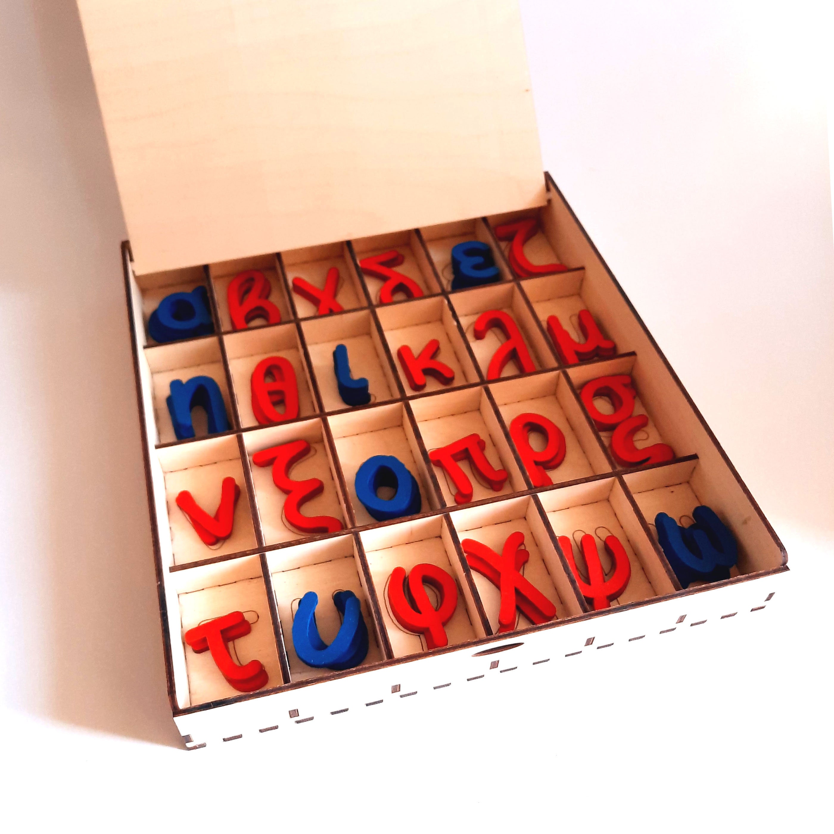 Montessori Wooden Movable Greek Alphabet With Box Preschool - Etsy ...