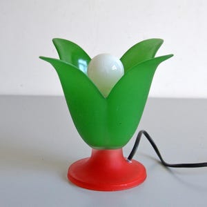 Vandeheg Tulip Glass Table Lamp Dutch Design 1980s