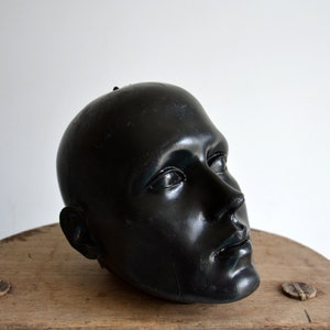 Vintage resin mannequin head, man head, cabinet of curiosities decor