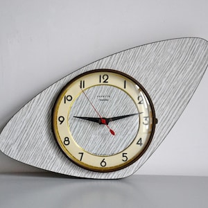 Vintage Vedette Formica Wall Clock, Free Form, 1950s-60s, Non-Functional