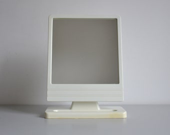Vintage makeup mirror, table mirror, 70s pop plastic, Design Roedens Merchandisers