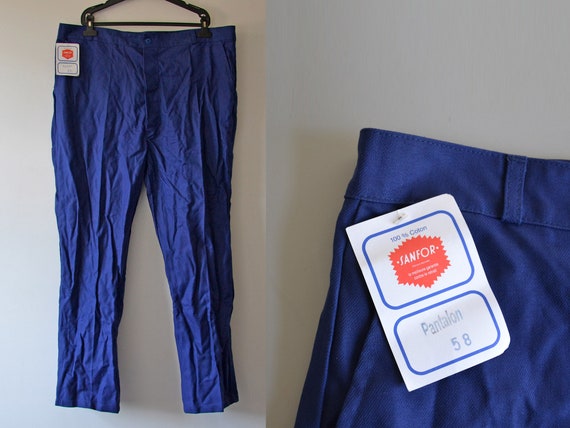 Pantalon de travail vintage SANFOR/ vêtement de travail bleu - Etsy France