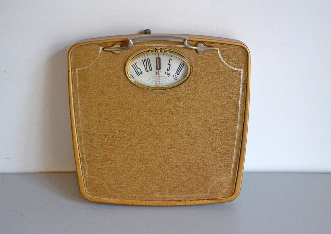 Vintage Bathroom Scales HANSON Gold Person Scale Etsy