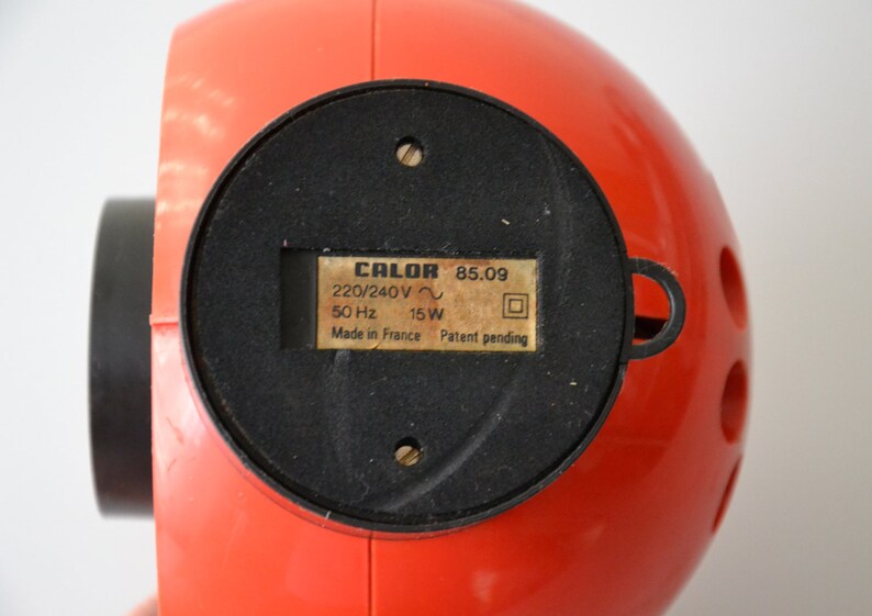 Vintage French desk fan CALOR Orange Pop 70s