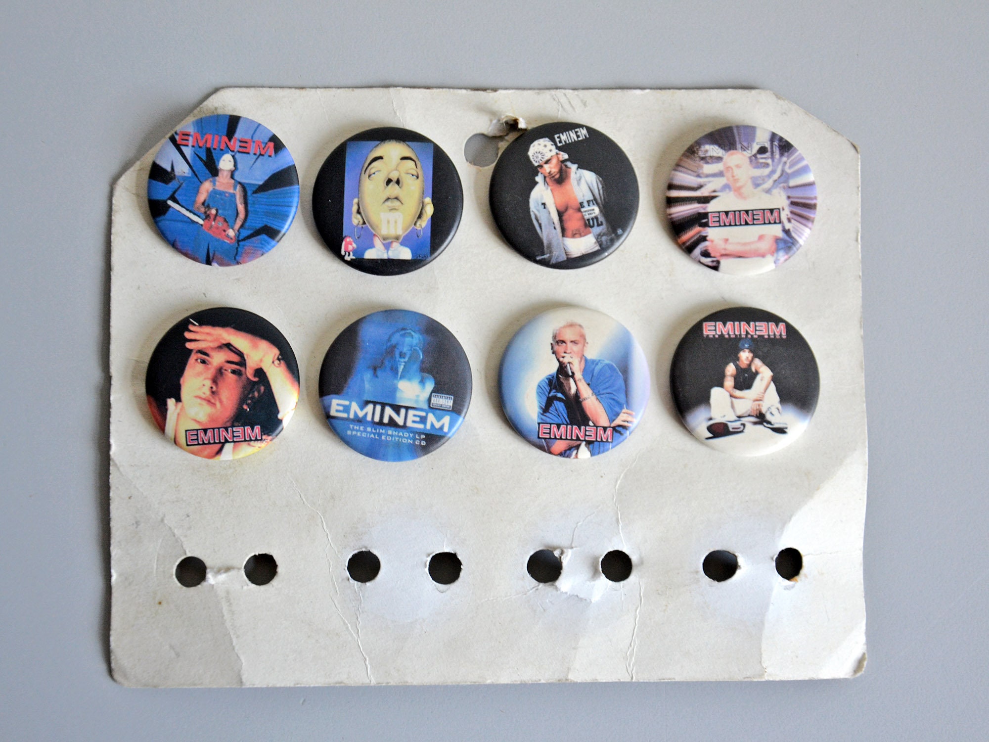 Set of 8 EMINEM Badges, Rap Style, 90