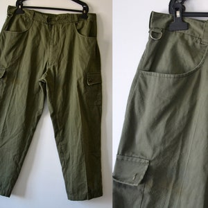 Vintage green khaki cargo pants Forlo Sport, size XL