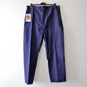 Vintage LE PIRATE work trousers, French workwear, indigo blue, new old stock, size XL-38