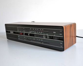 Poste radio de table vintage SBR, collection électronique audio années 80