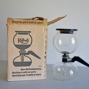 Vintage cafetiere KAFINO, Vacuum coffee maker Coffee siphon, glass siphon coffee brewer, capacity 8 cups