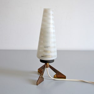 Vintage Table Lamp, Desk Lamp, metal and glass Bedside Lamp, 50&#39;s free form design