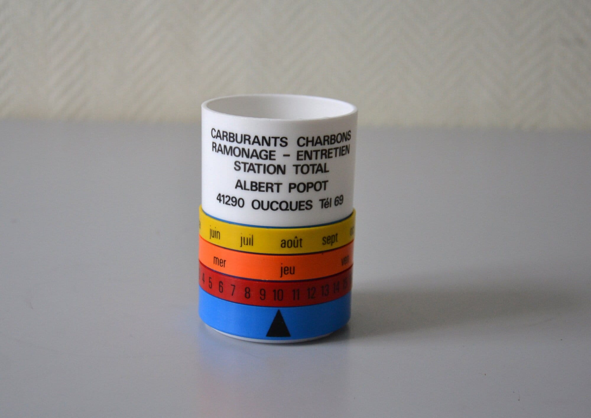 Pot à Crayons Calendrier Perpétuel Vintage Années 70