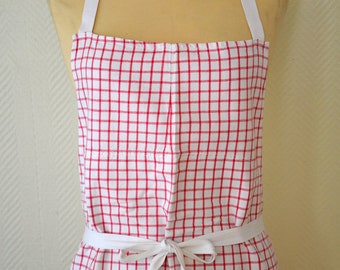 Vintage French cooking apron BRAGARD in linen and cotton