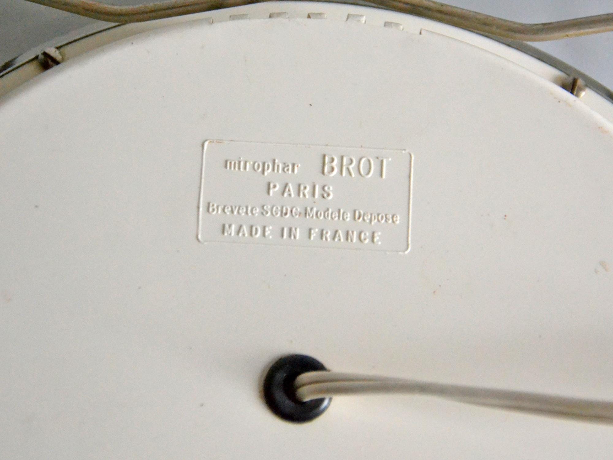 MIROPHAR BROT パリ フランス製 照明付きバスルームミラー、拡大鏡付き