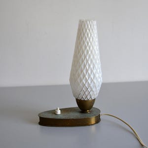 Vintage Table Lamp, Desk Lamp, metal and glass Bedside Lamp, 60&#39;s free form design