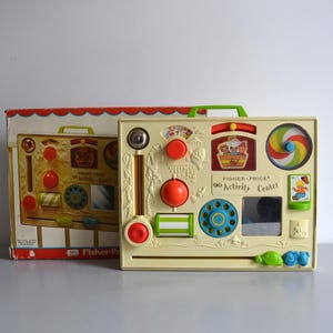 Vintage activity center FISHER PRICE 1973 with rare original box