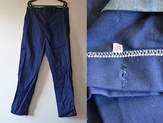 Vintage French Chore Pants, Indigo Cotton Work Trousers - Etsy