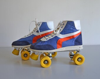 Patins à Roulettes Vintage Rollerblade Lightning Années 90 - Taille 40/6 - Noir/jaune Fluo
