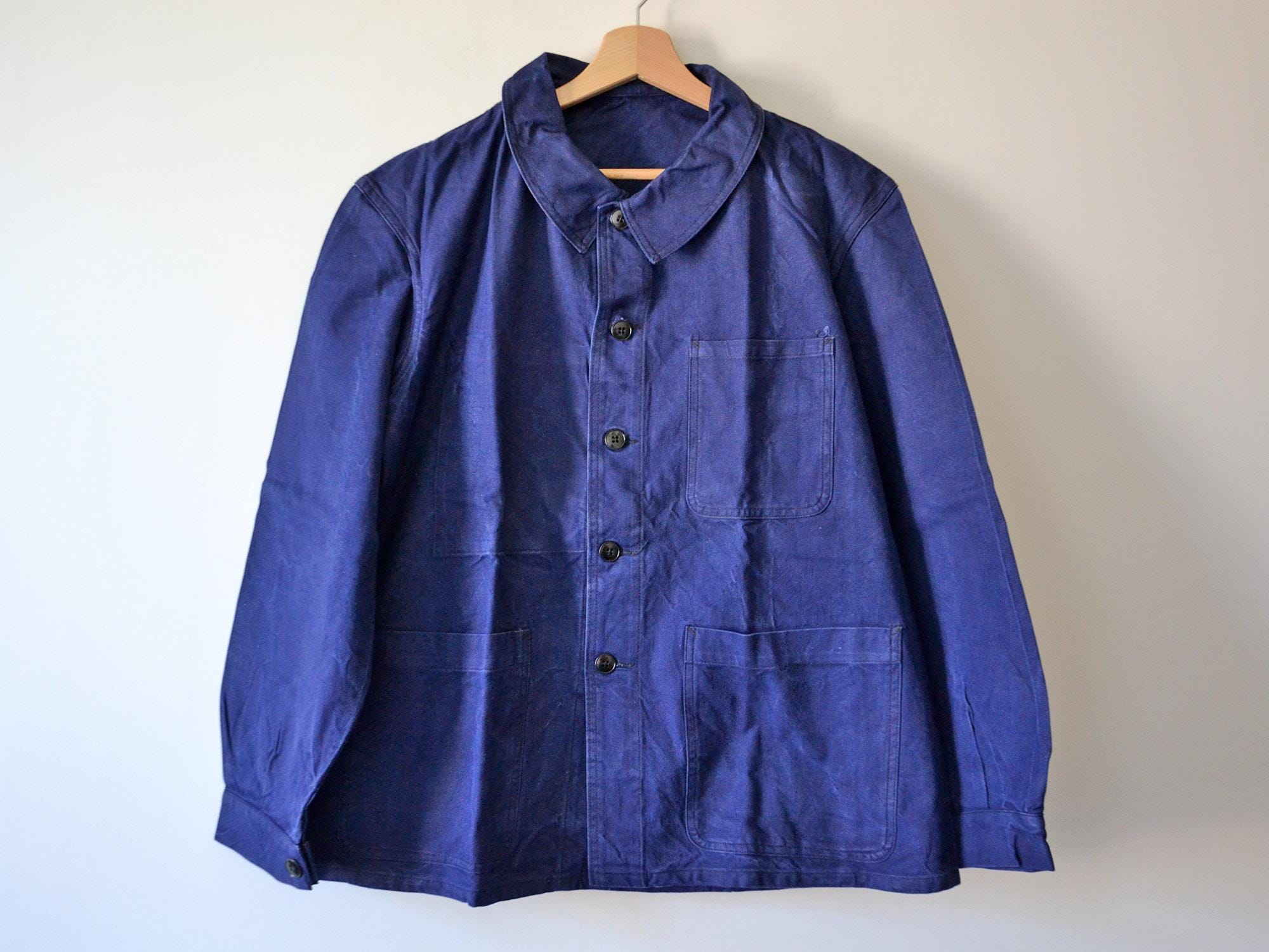 ジャケット・アウター Early1900s French indigo Linen Work Coat ジャケット・アウター Early1900s French indigo Linen Work Coat