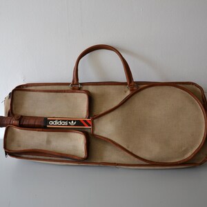 Vintage Leather Tennis Bag Training Bag for Sports Equipment
