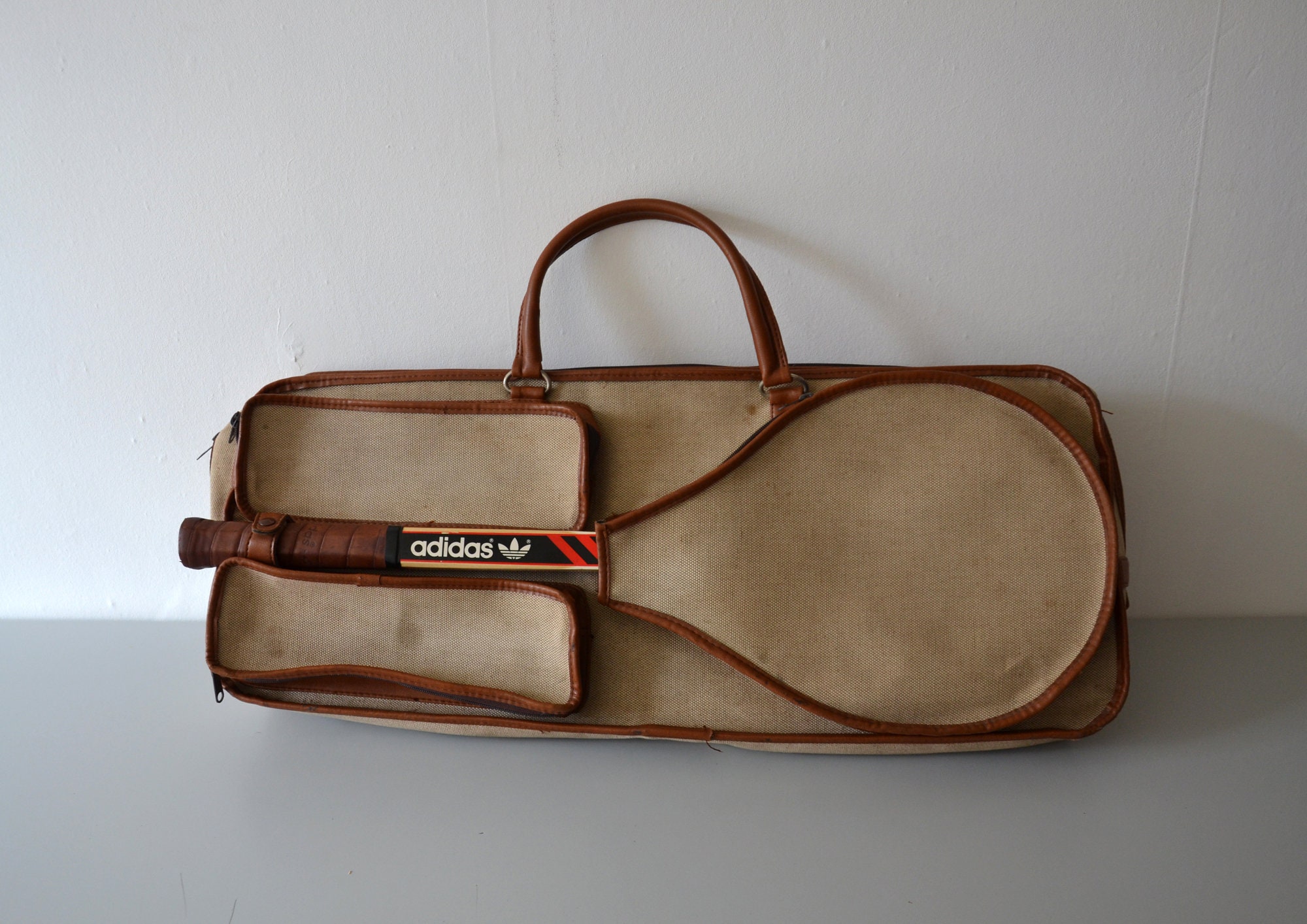 twee weken bijgeloof als je kunt Vintage tennistas / vintage sporttas voor uitrusting rackets - Etsy  Nederland