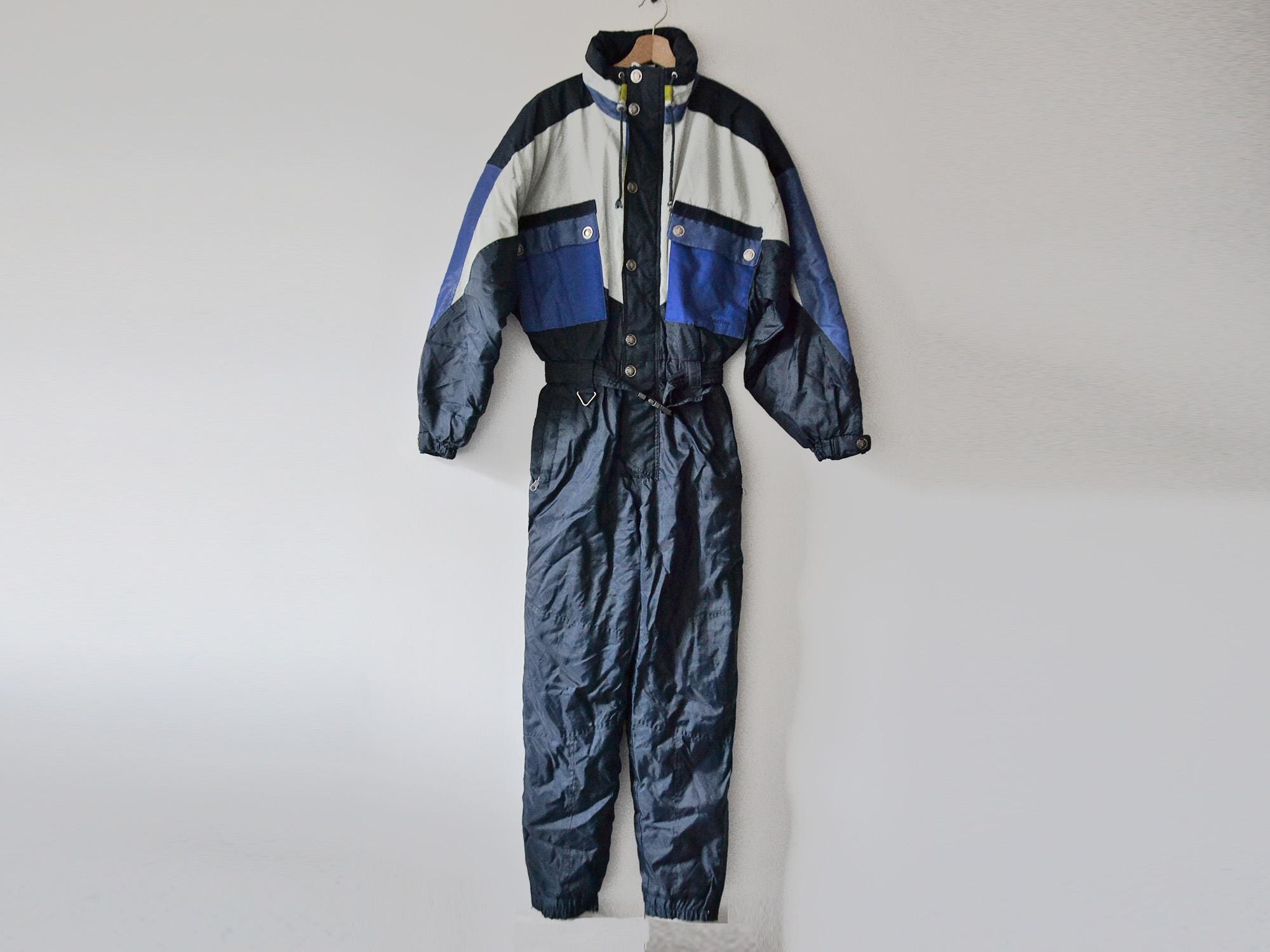 Combinaison De Ski Une Pièce Vintage Années 90 - Marque Lafont, Vert - Taille XS Homme