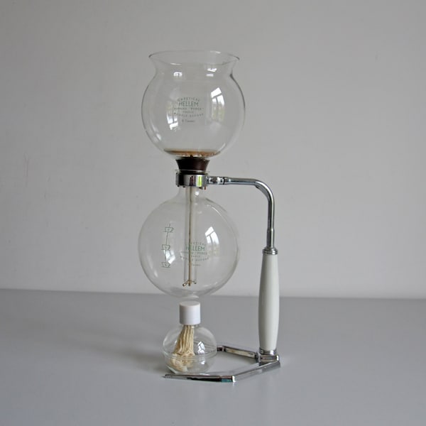 Vintage french cafetiere Hellem, Vacuum coffee maker Coffee siphon, glass siphon coffee brewer