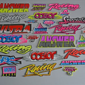 Motorcycle Cross Patches, set of 26 Large Emblem Badge for vintage decor, Garment and Embroidery Accessories