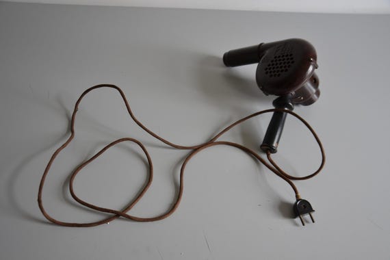 Sèche-cheveux Vintage FEUNE En Bakélite - Allemagne Années 1960 - 2 Vitesses - Fonctionne Mais Plus Aux Normes