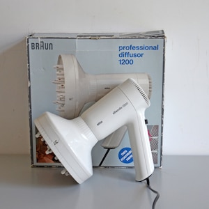 Vintage Hair Dryer Braun Silencio 1200 Streamer, Robert Oberheim