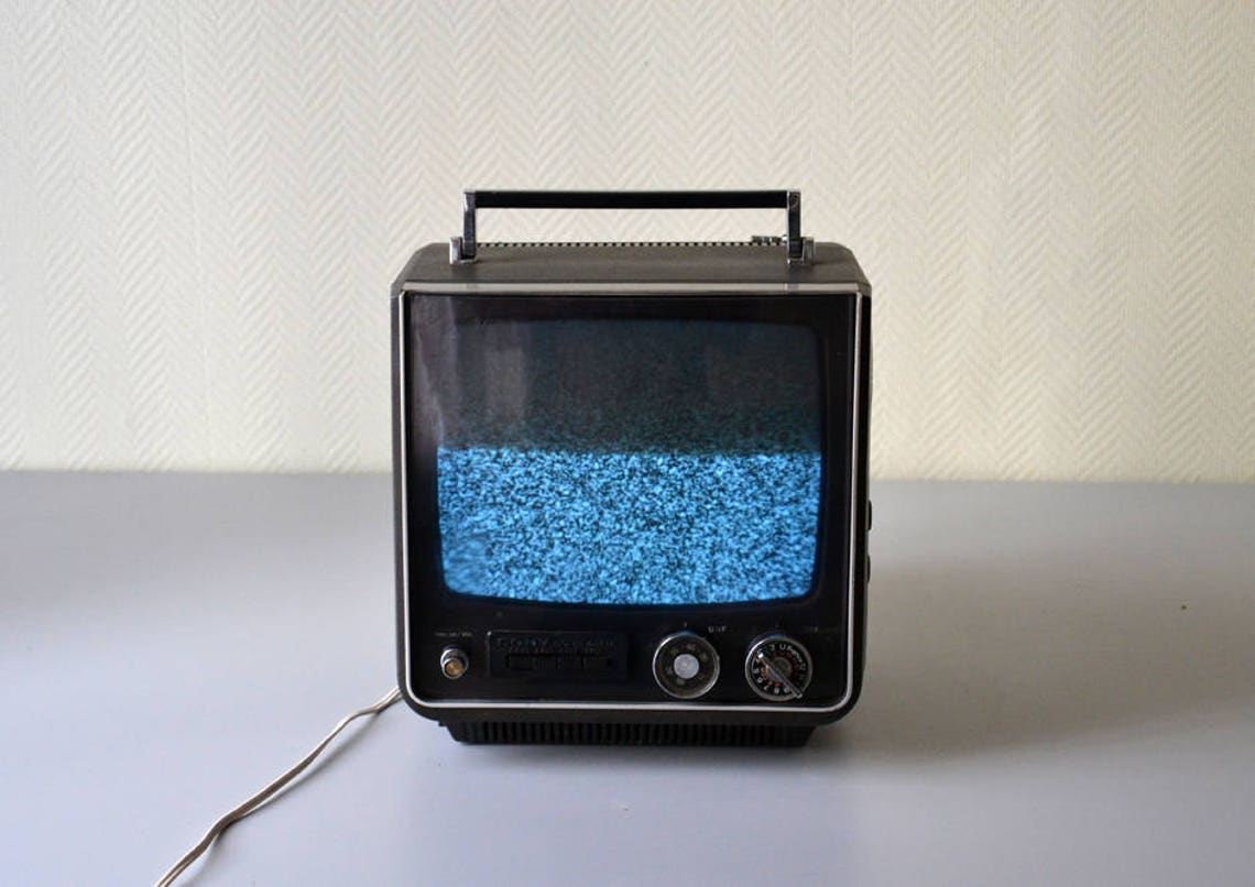 Vintage Television SONY solid State / Portable TV 70s Made in Etsy
