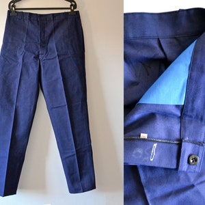 Veste courte coupée bleu de travail femme upcyclé - Taille XL - Label Emmaüs