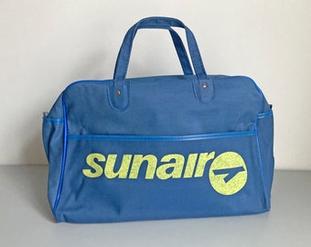 Torba podróżna linii lotniczych SUNAIR w stylu vintage, torba kabinowa