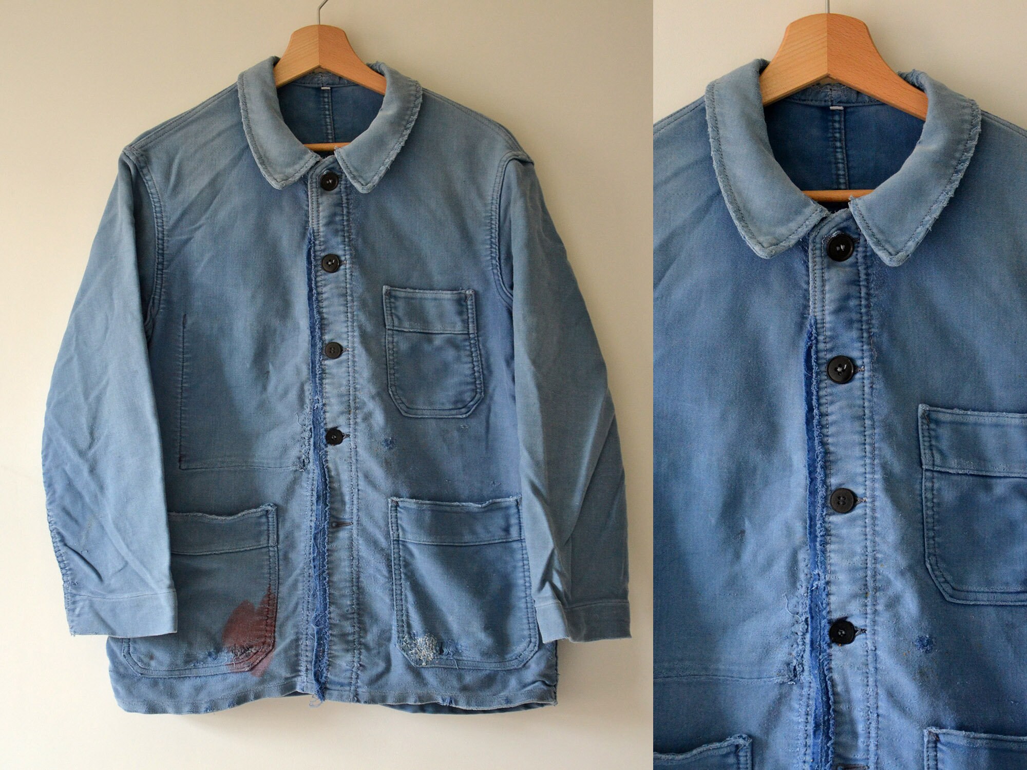 Vintage Moleskine Work Jacket Pit Worker Adolphe Lafont Made