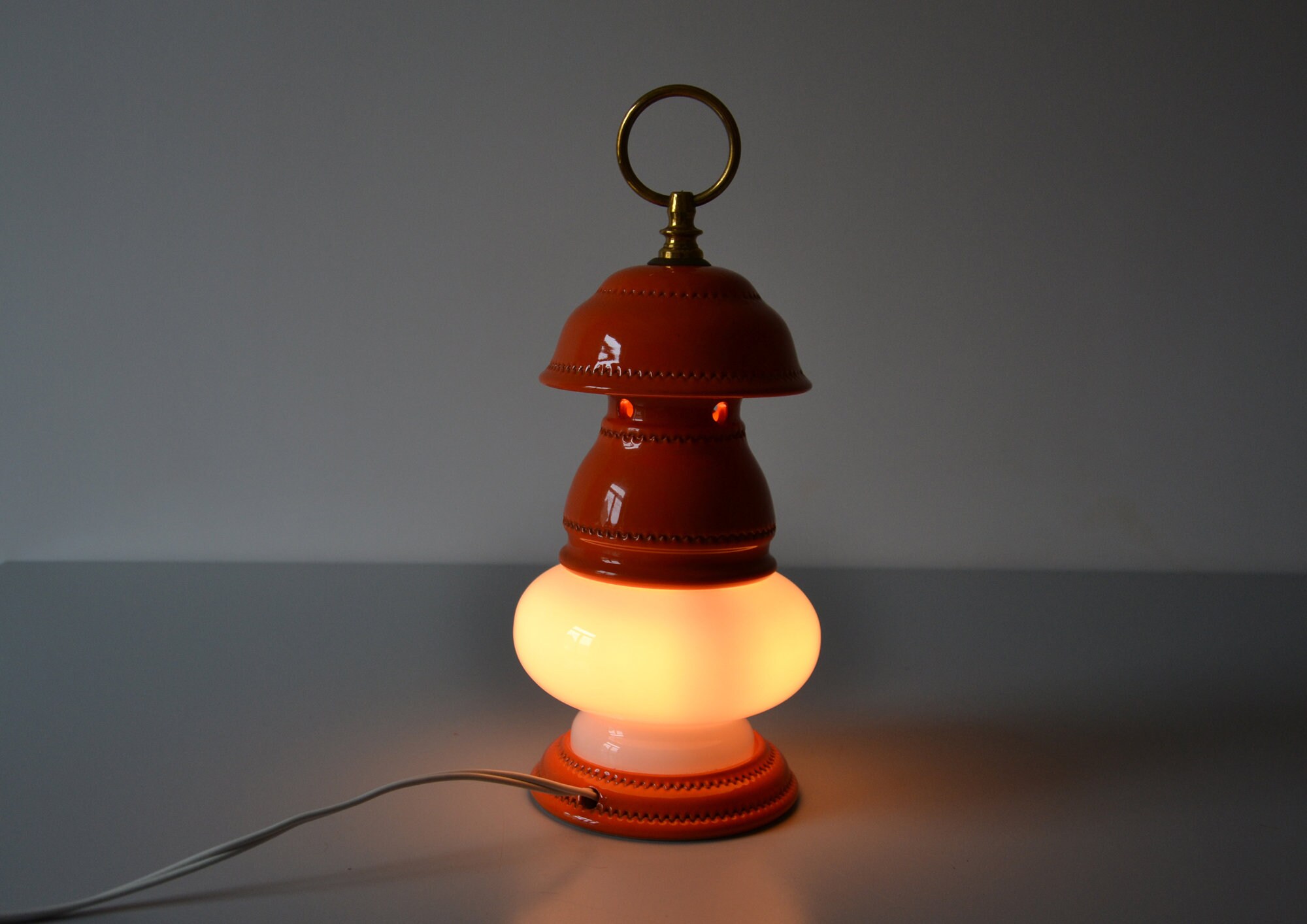 Lampe orange En Céramique