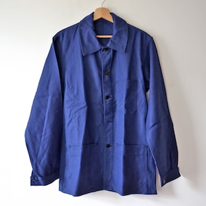SAPIVOG vintage work jacket, indigo blue cotton, size L