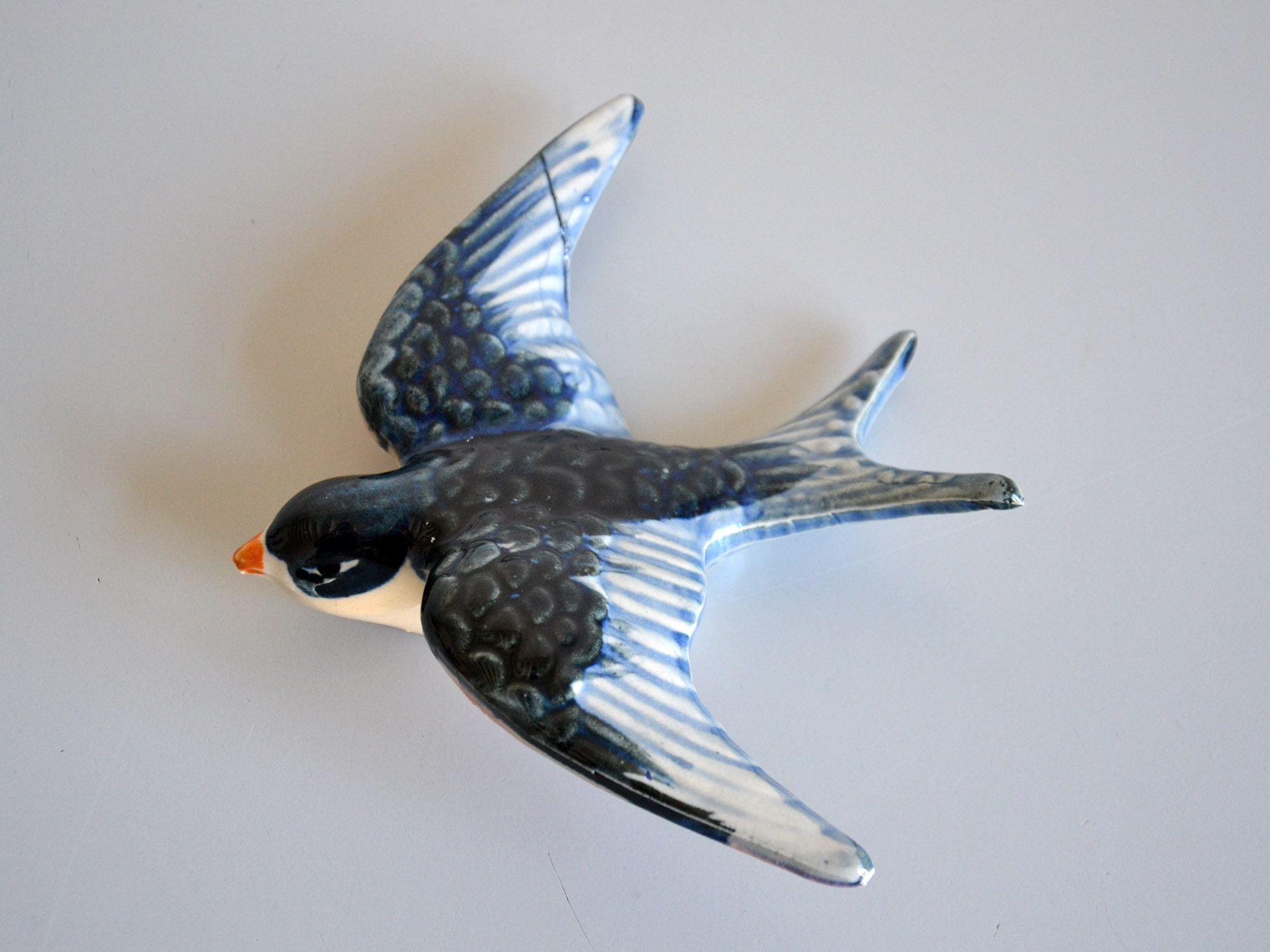 Hirondelle en Céramique Vintage Années 70