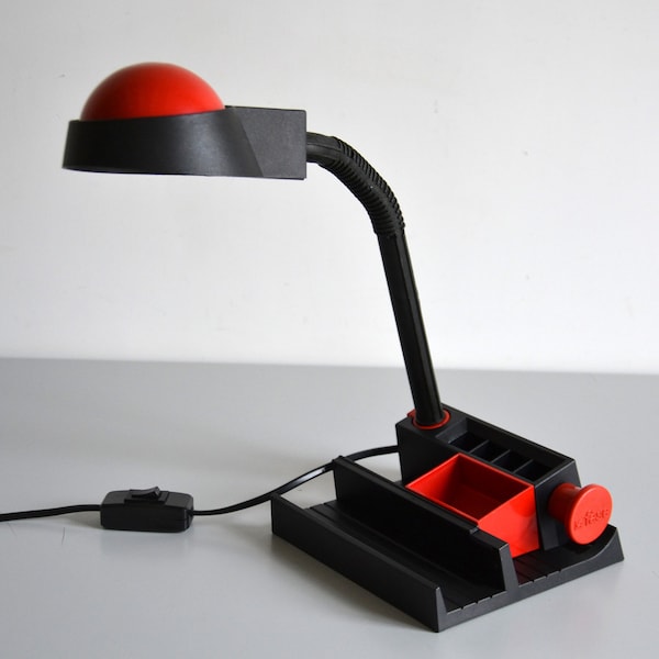 Lampe de bureau vintage FASE avec organisateur de bureau