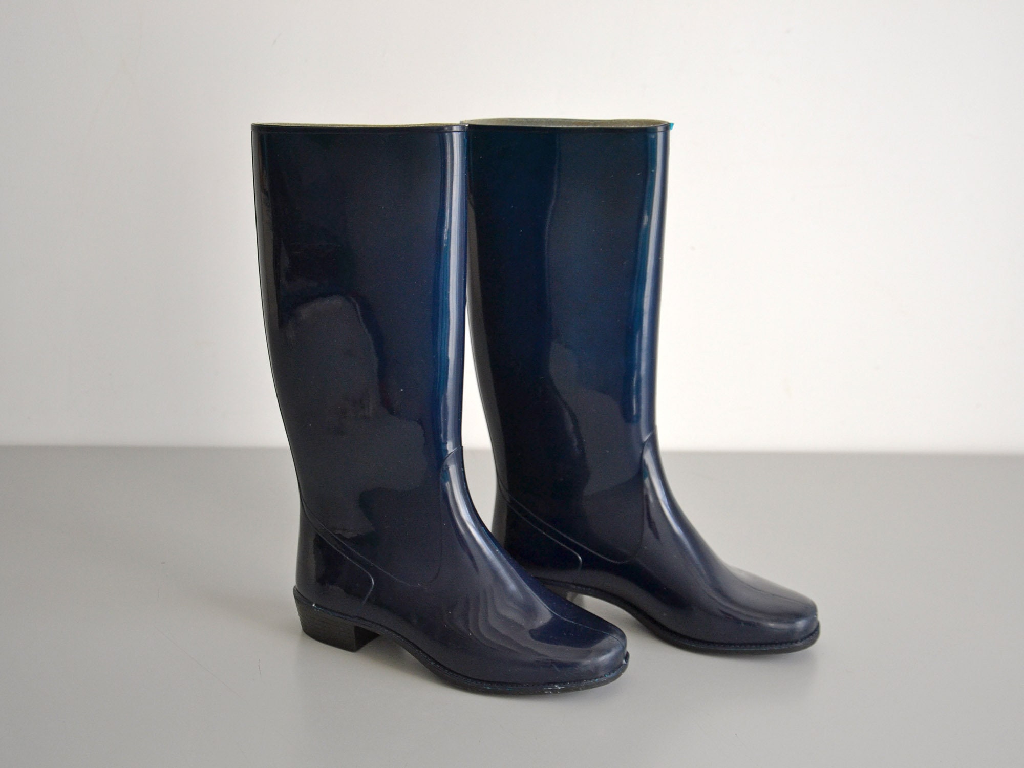 Vintage Black Rubber Boots Aigle HUTCHINSON Made in France  display picture 3