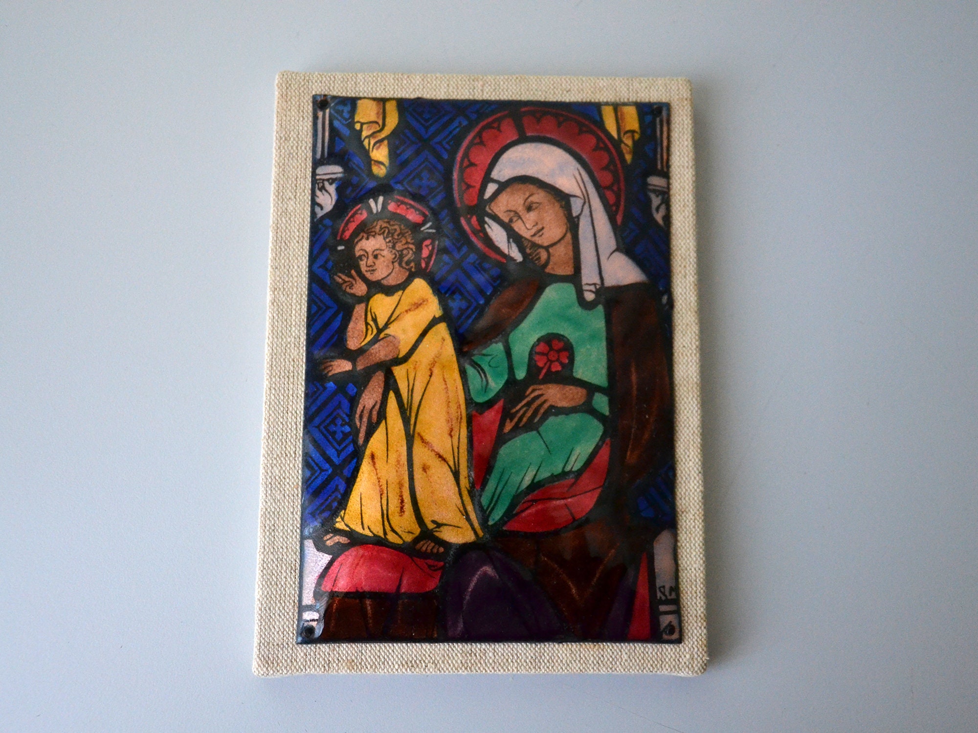 Email de Grand Feu Édité Par L'abbaye Ligugé/Vierge à L'enfant