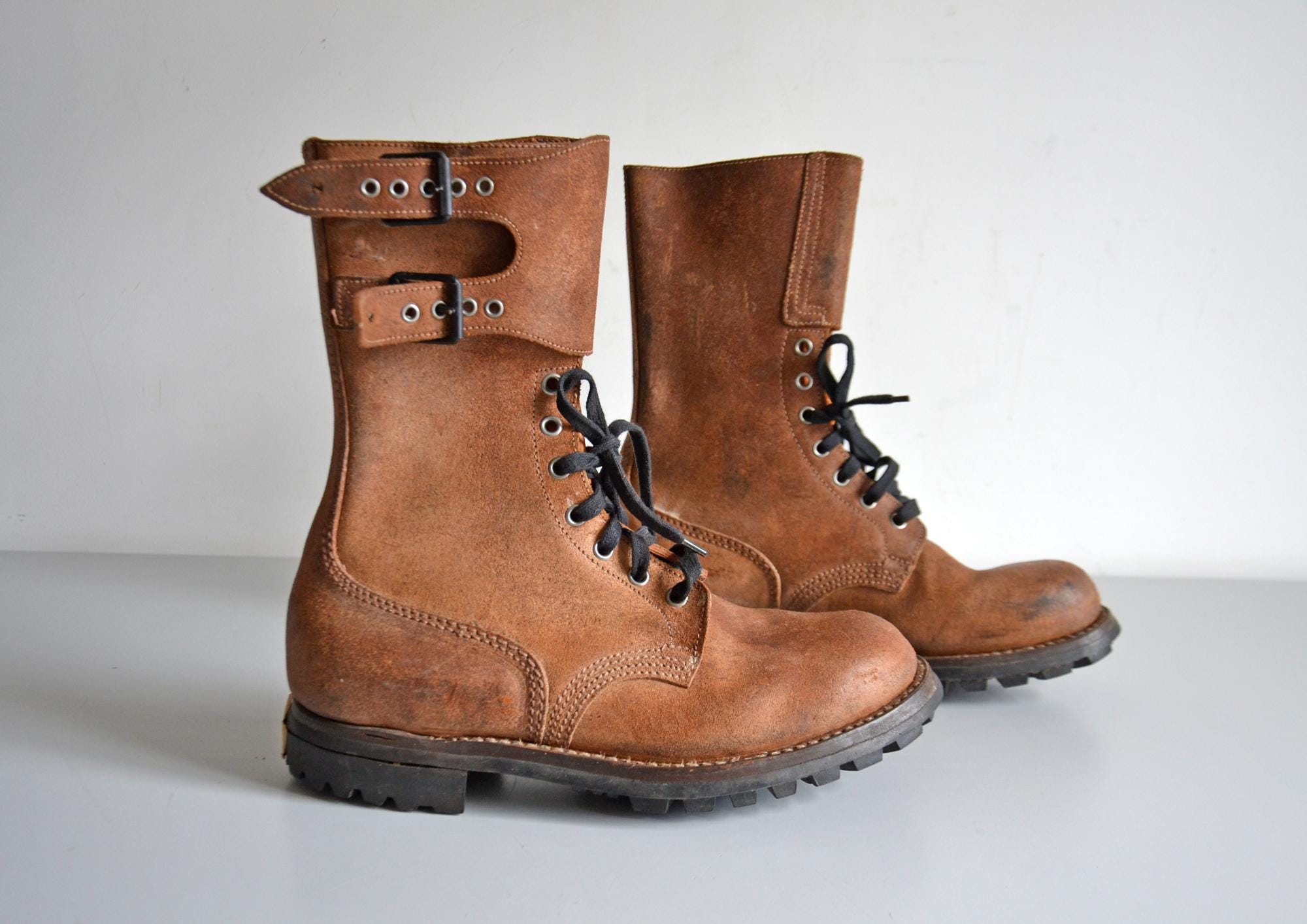60s 旧チェコスロバキア軍 Leather Combat Boots 1960