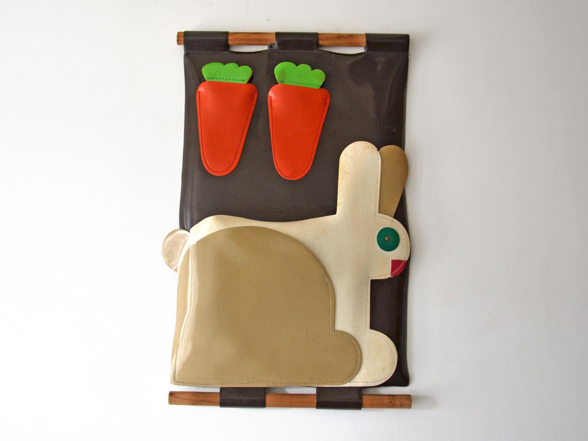 Porte Revues Mural Vintage En Vinyle Années 70, Porte Magazines, Journaux Lapin