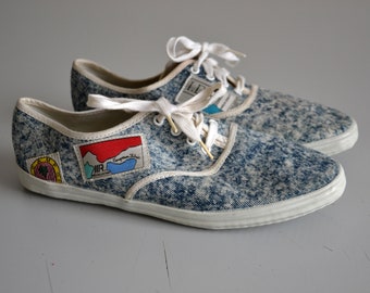 80s canvas shoes, summer shoe, vintage sneakers beach