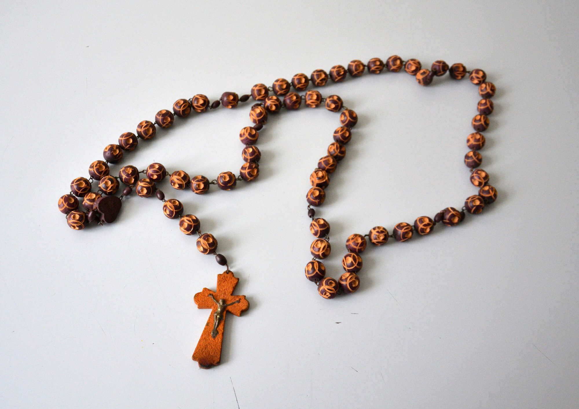 Grand Rosaire Chapelet en Bois Notre Dame de Lourdes