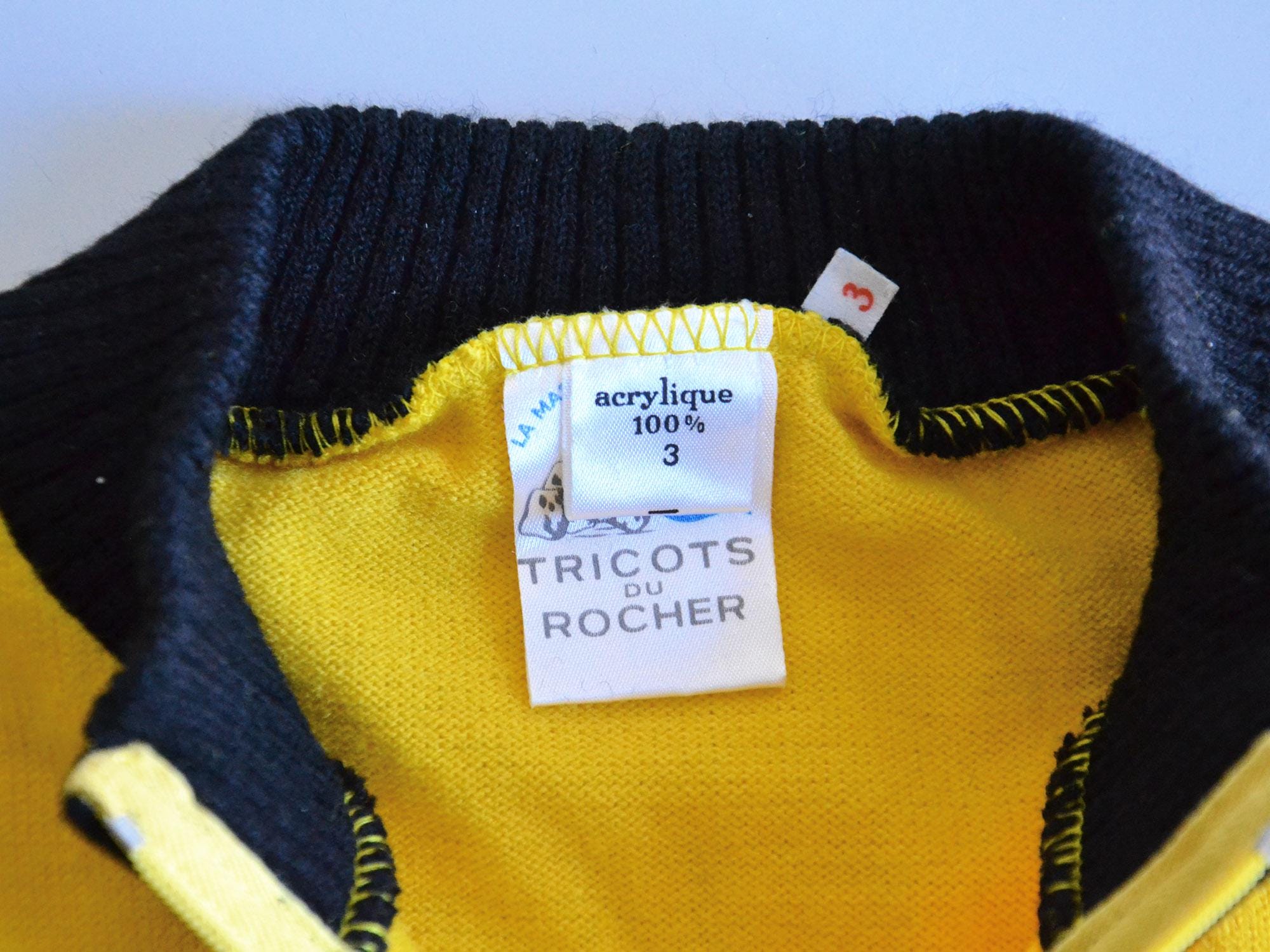 RARE ENSEMBLE MAILLOT CYCLISME VINTAGE TRICOTS DU ROCHER