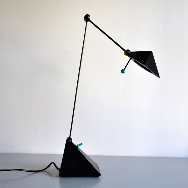 Vintage desk lamp design Lungea and Pellmann for Brilliant Leuchten, modernist Memphis style design