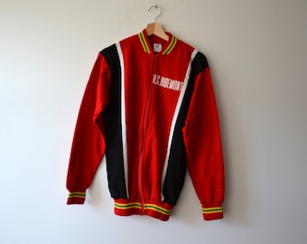 Veste Cycliste Vintage Tricots Du Rocher – Made In France – Taille M – Rouge
