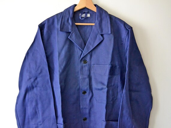 Vintage French Work Jacket 60s, Foreman's Jacket With Martingale