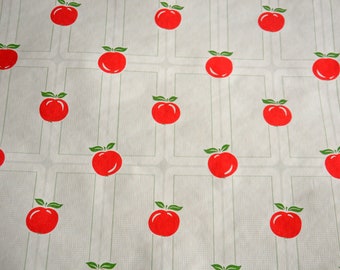 Vintage Wallpaper Roll Red Apple pattern