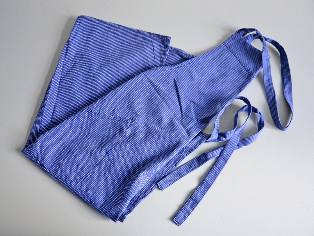 Vintage French Apron in Cotton, Blue Indigo Workwear - Etsy