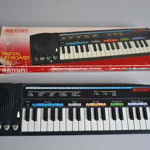 Vintage Bontempi Digital keyboard B-20, musical instrument 80s